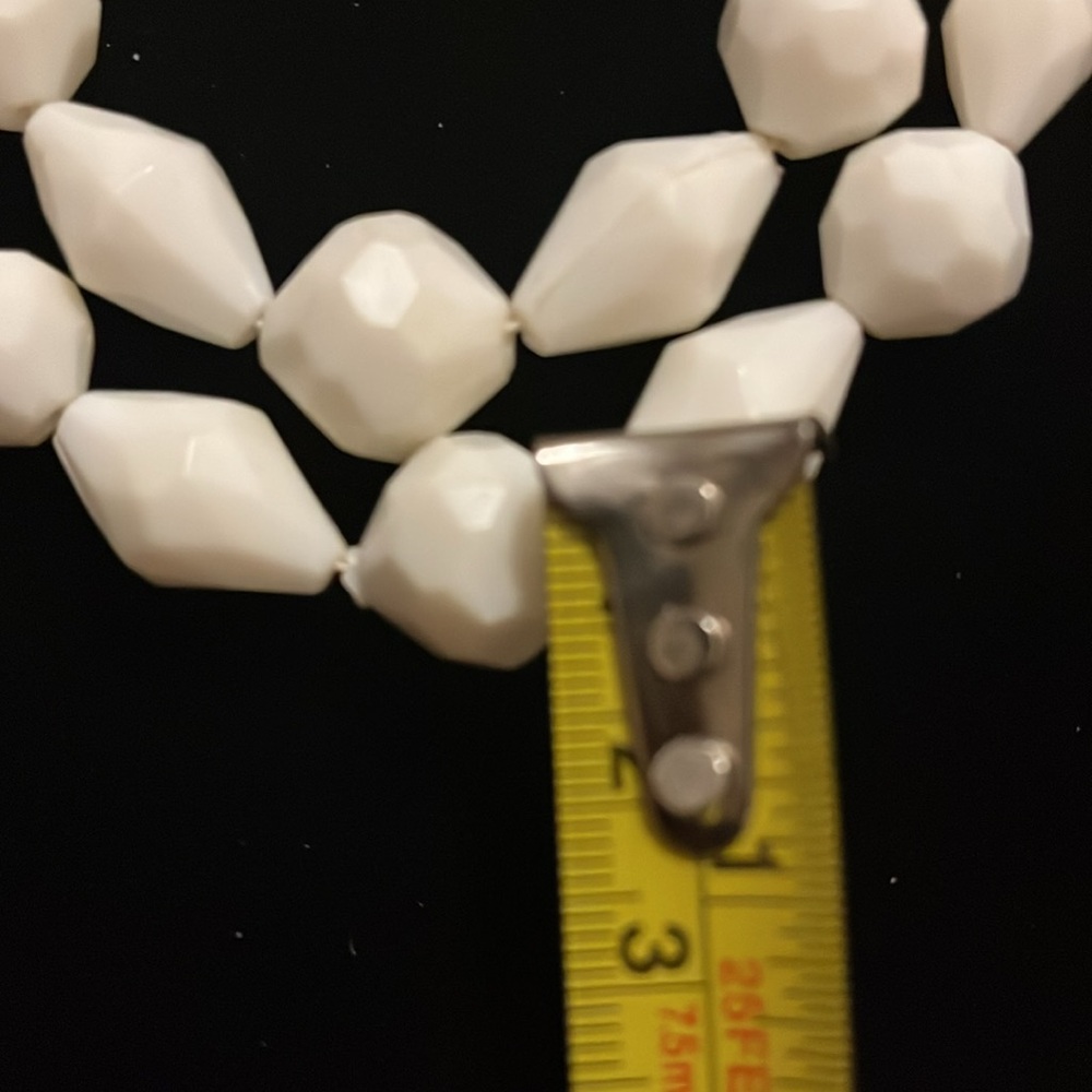 Germany White Two String Necklace - image 5